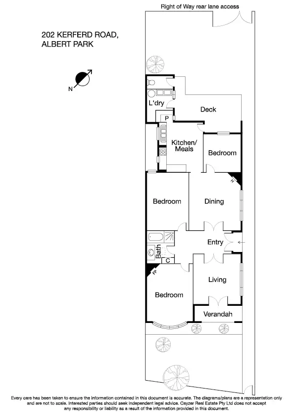 Floorplan of Homely house listing, 202 Kerferd Road, Albert Park VIC 3206