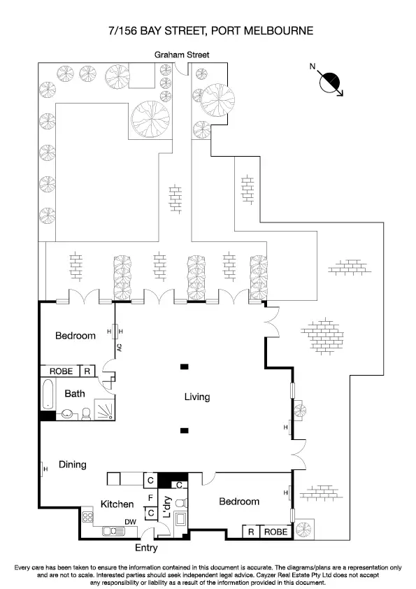Floorplan of Homely apartment listing, 7/156 Bay Street, Port Melbourne VIC 3207