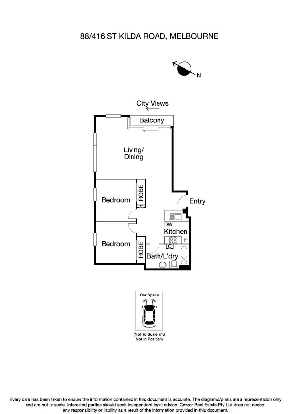 Floorplan of Homely apartment listing, 88/416 St Kilda Road, Melbourne VIC 3004