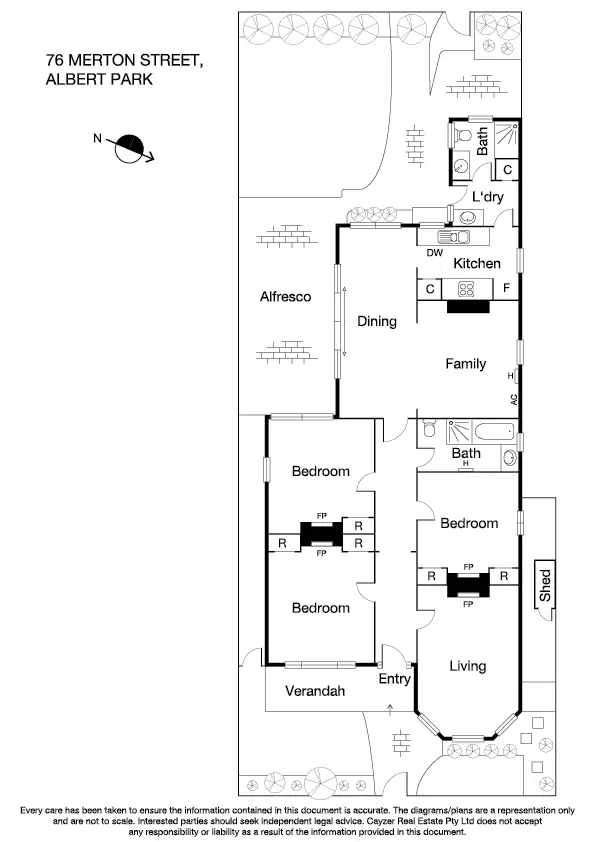 Floorplan of Homely house listing, 76 Merton Street, Albert Park VIC 3206