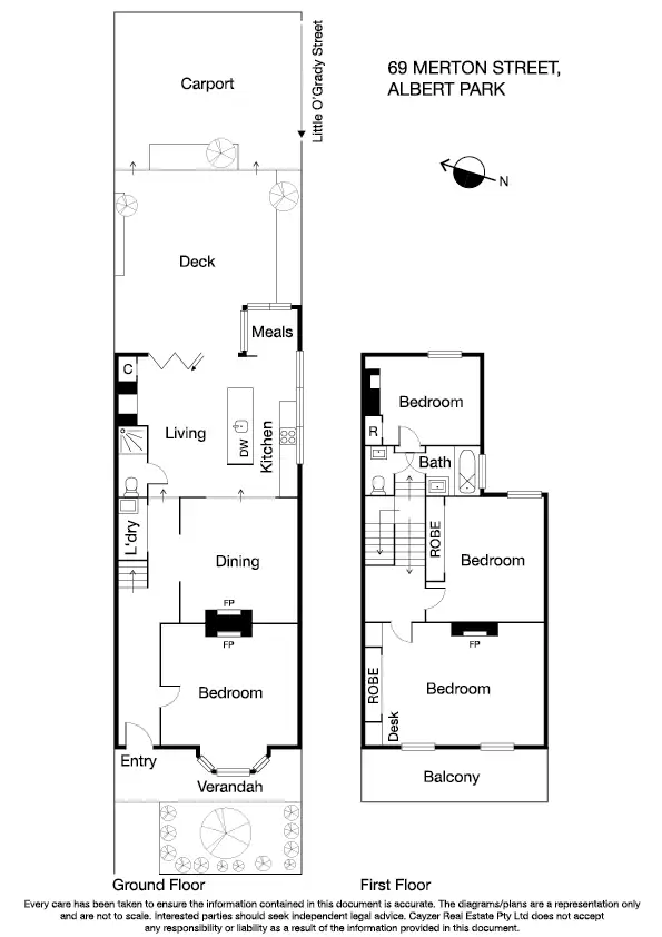 Floorplan of Homely house listing, 69 Merton Street, Albert Park VIC 3206