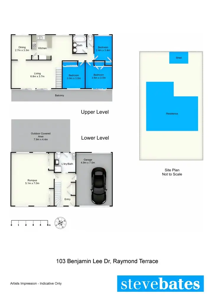 Floorplan of Homely house listing, 103 Benjamin Lee Drive, Raymond Terrace NSW 2324