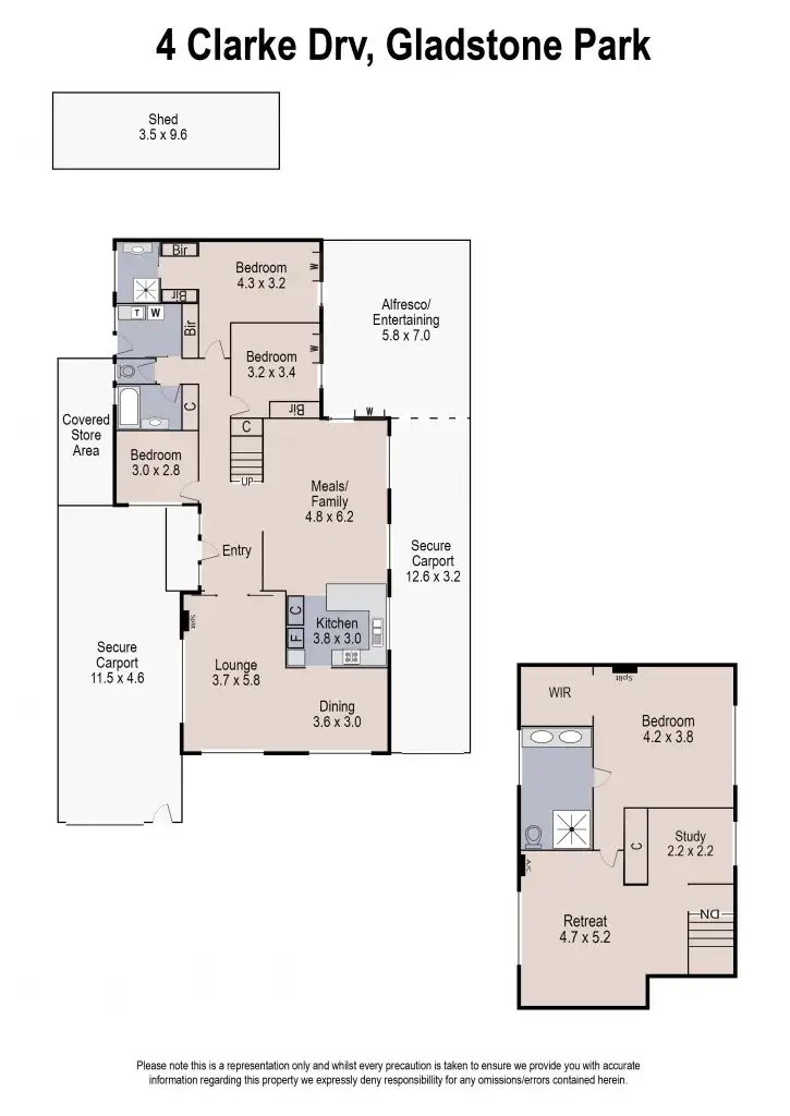 Floorplan of Homely house listing, 4 Clarke Drive, Gladstone Park VIC 3043