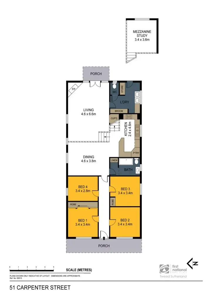 Floorplan of Homely house listing, 51 Carpenter Street, Quarry Hill VIC 3550