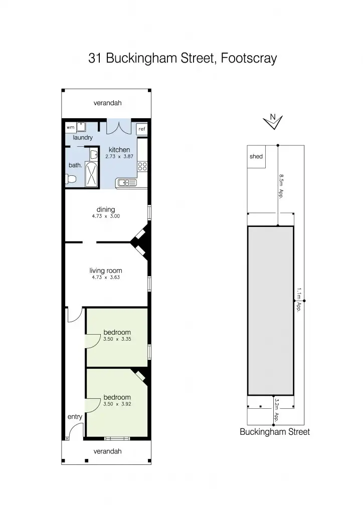 Floorplan of Homely house listing, 31 Buckingham Street, Footscray VIC 3011