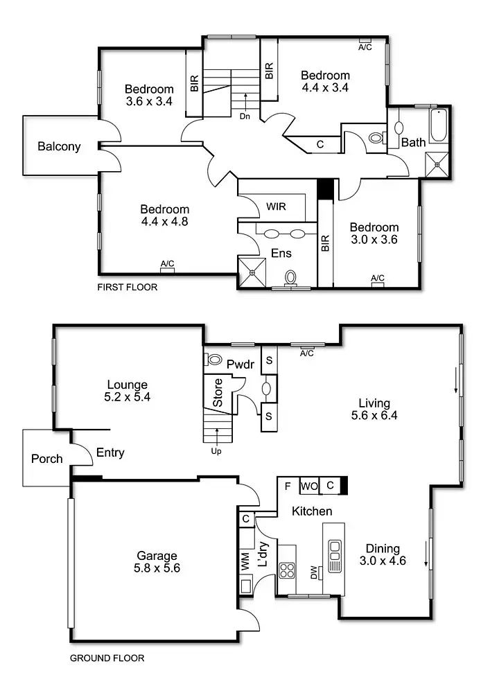 Floorplan of Homely townhouse listing, 73 Kennedy Street, Bentleigh East VIC 3165