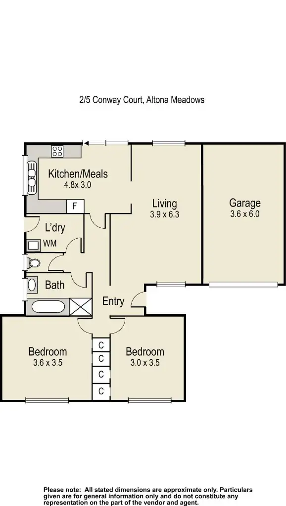 Floorplan of Homely unit listing, 2/5 Conway Court, Altona North VIC 3025