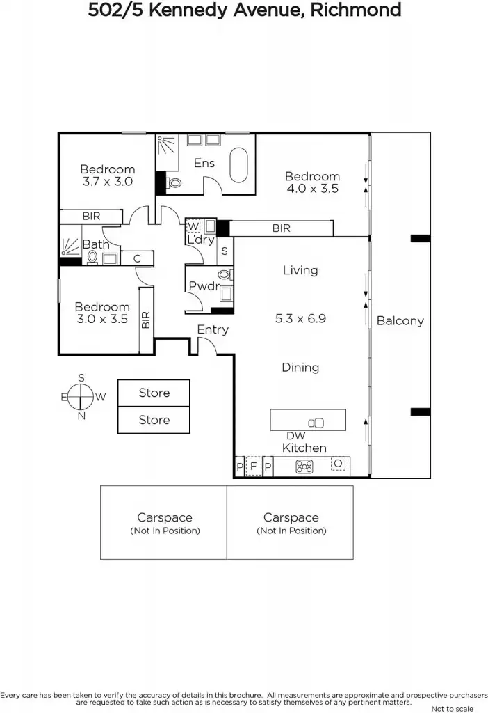 Floorplan of Homely apartment listing, 502/5 Kennedy Ave, Richmond VIC 3121