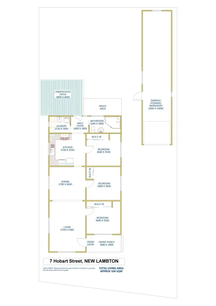 Floorplan of Homely house listing, 7 Hobart Road, New Lambton NSW 2305