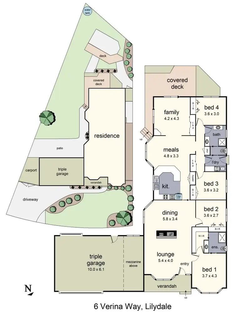 Floorplan of Homely house listing, 6 Verina Way, Lilydale VIC 3140