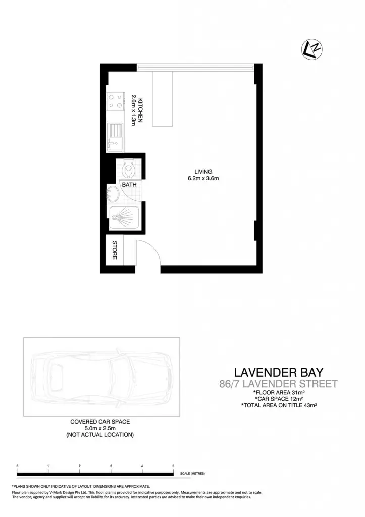Floorplan of Homely studio listing, 86/7 Lavender St, Lavender Bay NSW 2060