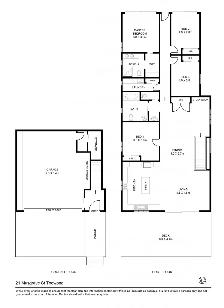 Floorplan of Homely house listing, 21 Musgrave Street, Toowong QLD 4066