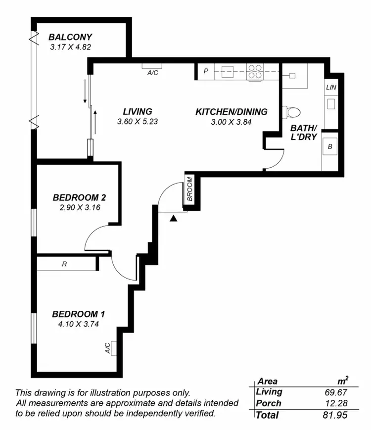 Floorplan of Homely apartment listing, 315/10 Balfours Way, Adelaide SA 5000