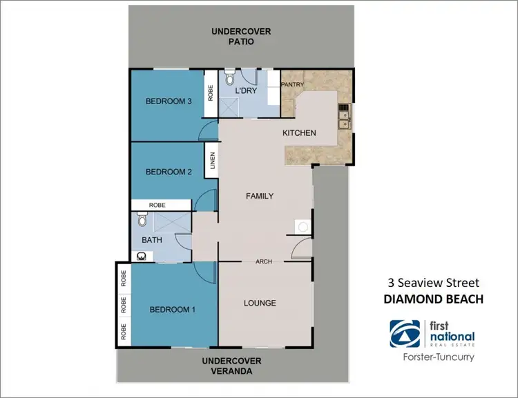 Floorplan of Homely house listing, 3 Seaview Street, Diamond Beach NSW 2430