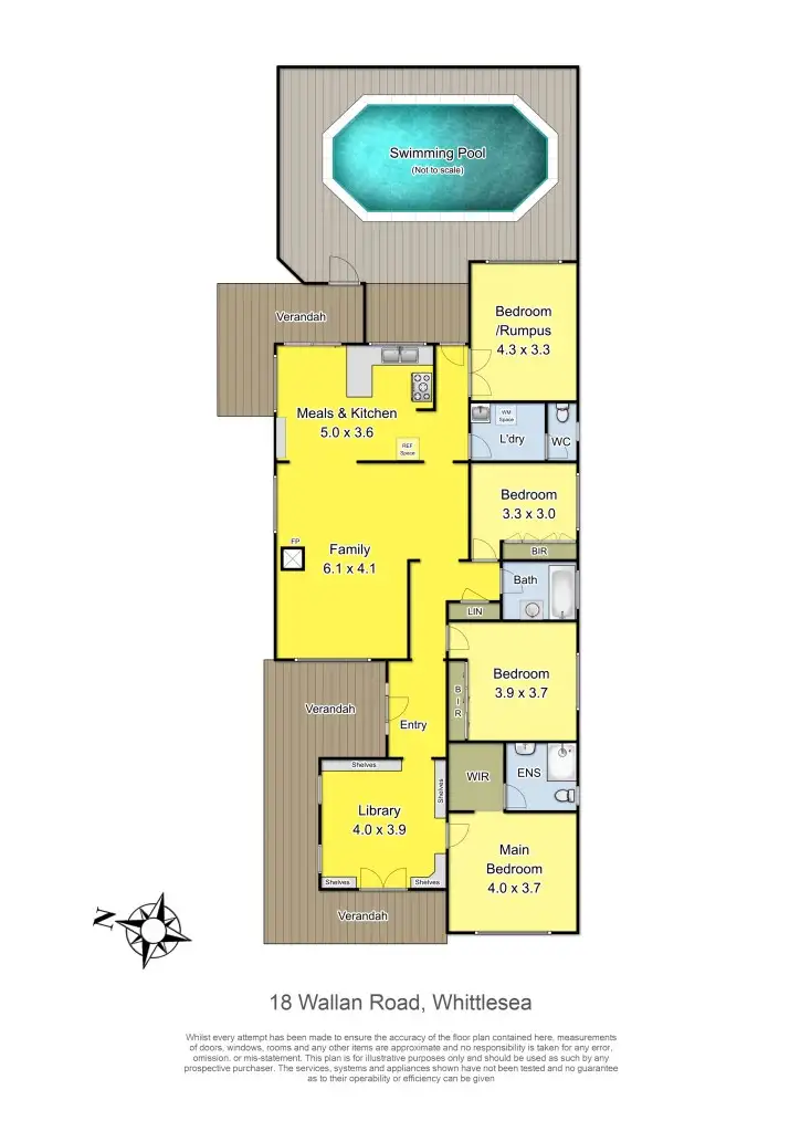 Floorplan of Homely house listing, 18 Wallan Road, Whittlesea VIC 3757
