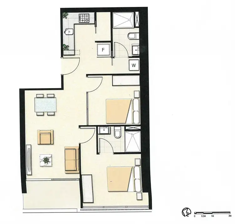 Floorplan of Homely apartment listing, 1209/8 Sutherland Street, Melbourne VIC 3000