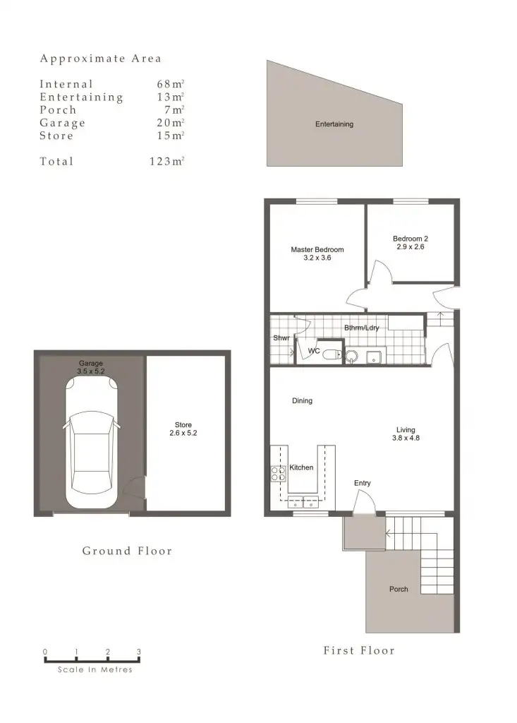 Floorplan of Homely unit listing, 8/35 Pearl Parade, Scarborough WA 6019