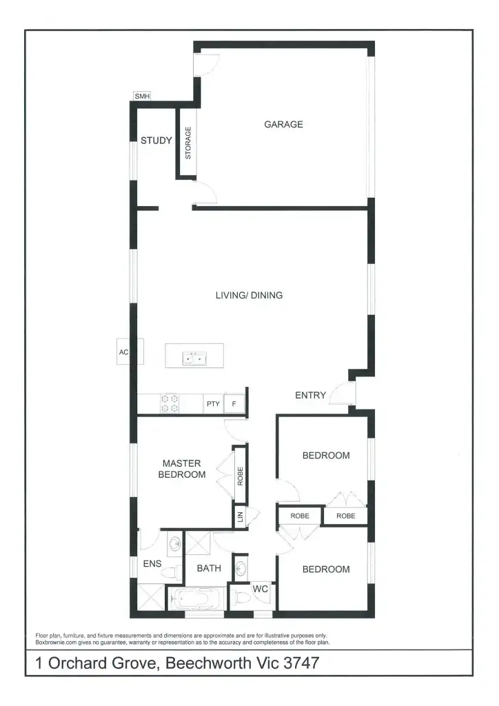Floorplan of Homely house listing, 1 Orchard Grove, Beechworth VIC 3747