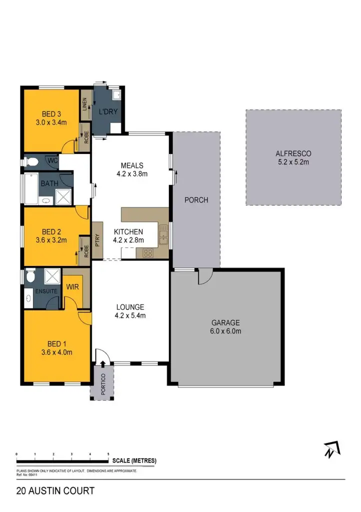 Floorplan of Homely house listing, 20 Austin Court, Kangaroo Flat VIC 3555