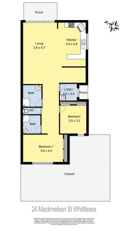 Floorplan of Homely house listing, 24 Macmeikan Street, Whittlesea VIC 3757