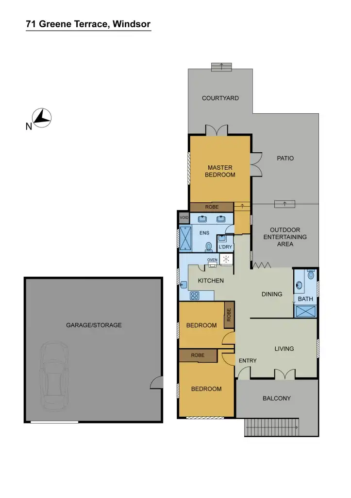 Floorplan of Homely house listing, 71 Green Terrace, Windsor QLD 4030