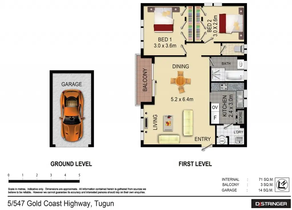 Floorplan of Homely unit listing, 5/547 Gold Coast Highway, Tugun QLD 4224