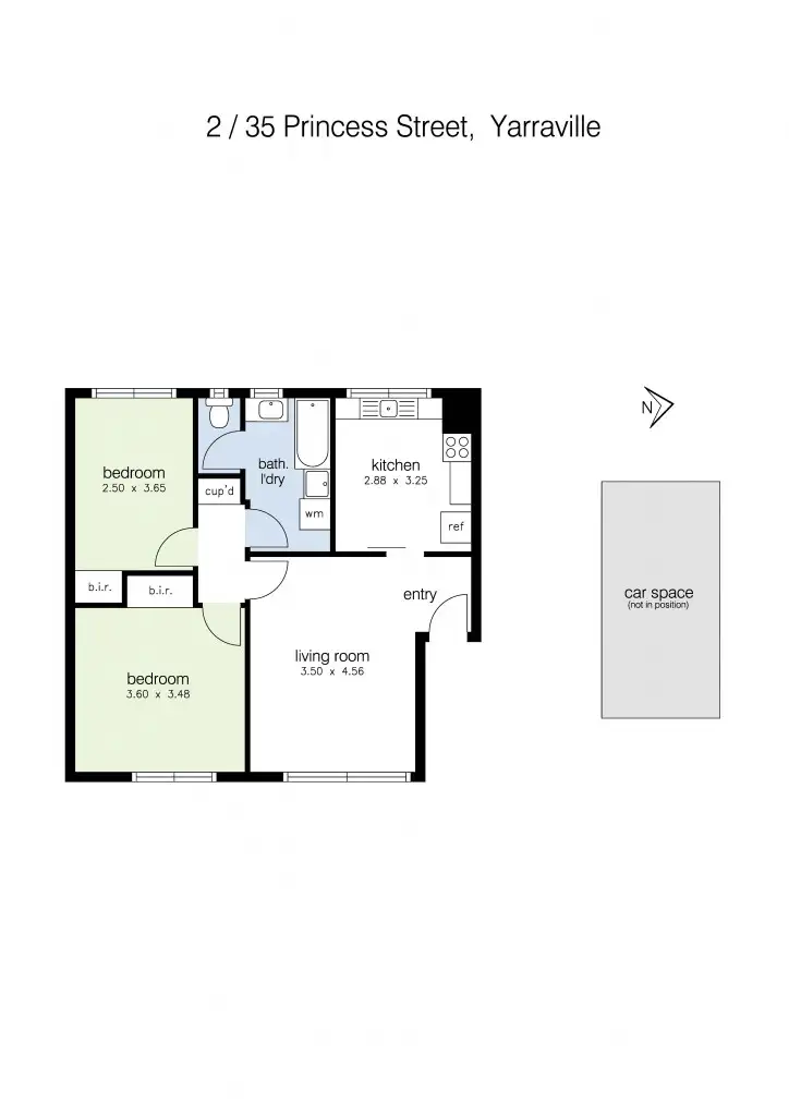 Floorplan of Homely apartment listing, 2/35 Princess Street, Yarraville VIC 3013