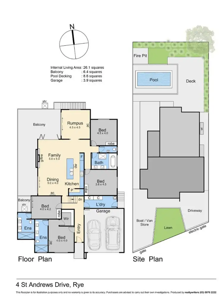 Floorplan of Homely house listing, 4 St Andrews Drive, Rye VIC 3941