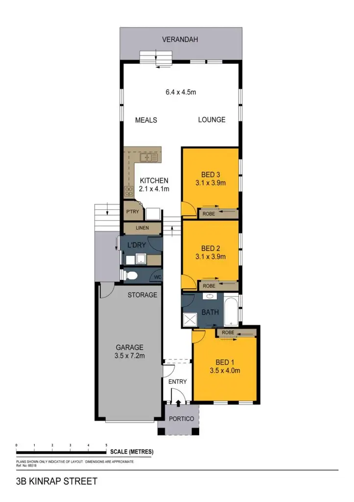 Floorplan of Homely house listing, 3B Kinrap Street, Kangaroo Flat VIC 3555