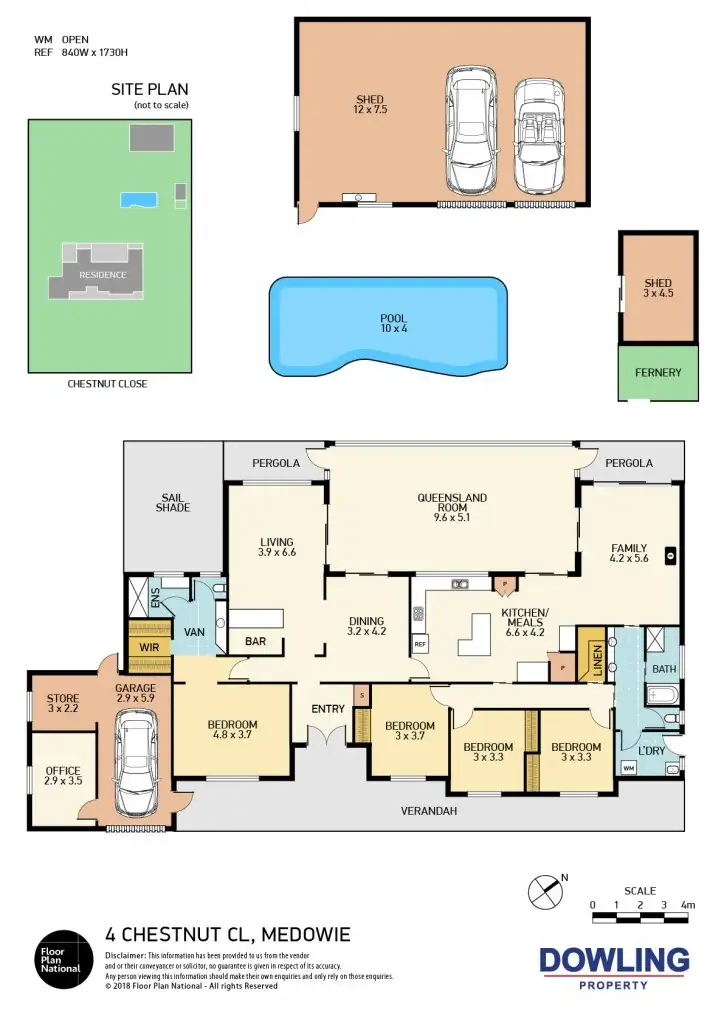 Floorplan of Homely house listing, 4 Chestnut Close, Medowie NSW 2318