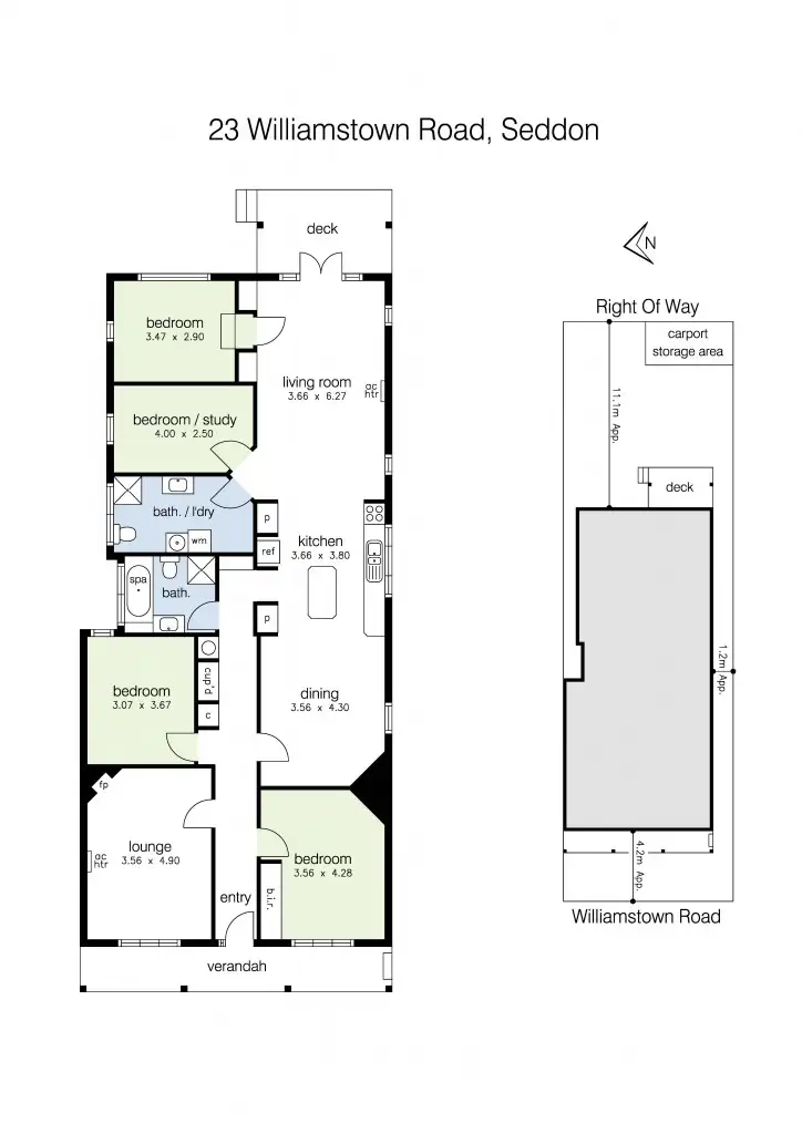 Floorplan of Homely house listing, 23 Williamstown Road, Seddon VIC 3011