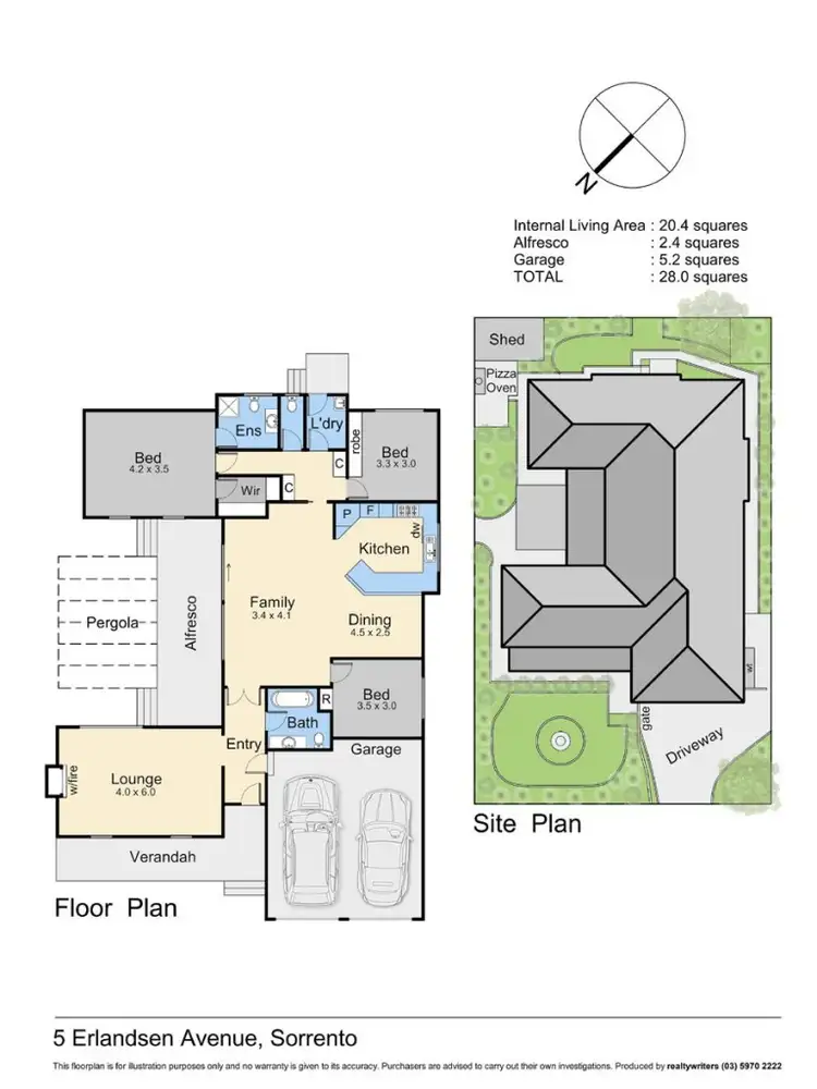 Floorplan of Homely house listing, 5 Erlandsen Avenue, Sorrento VIC 3943