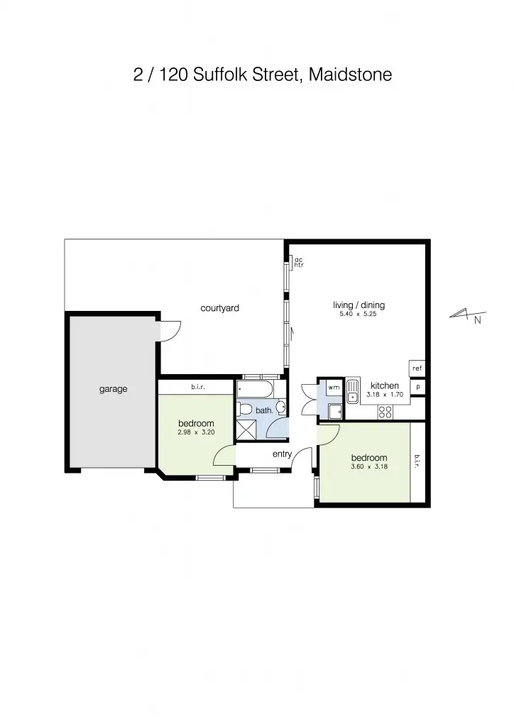 Floorplan of Homely villa listing, 2/120 Suffolk Street, Maidstone VIC 3012