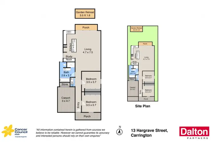 Floorplan of Homely house listing, 13 Hargrave Street, Carrington NSW 2294