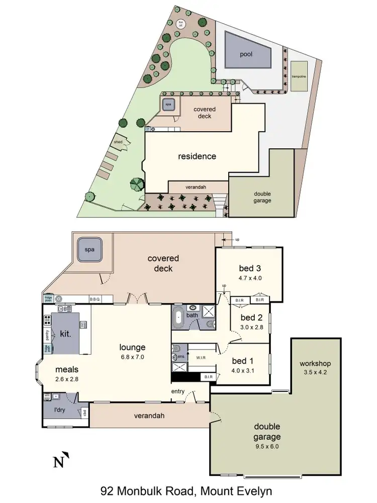 Floorplan of Homely house listing, 92 Monbulk Road, Mount Evelyn VIC 3796