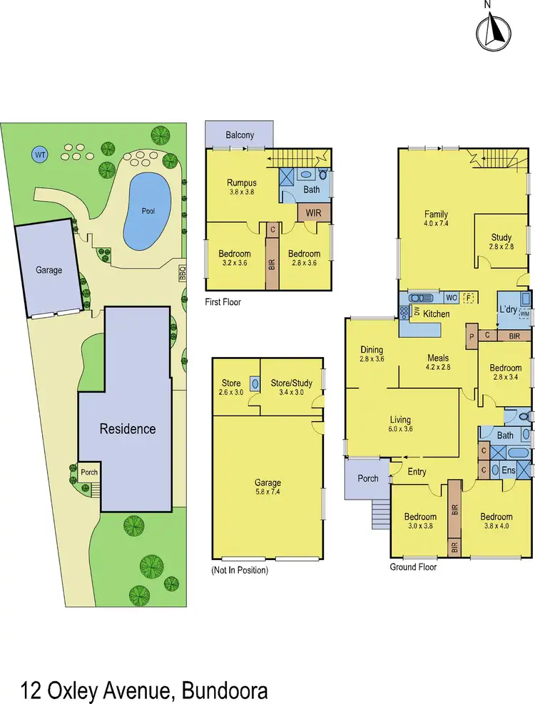 Floorplan of Homely house listing, 12 Oxley Avenue, Bundoora VIC 3083