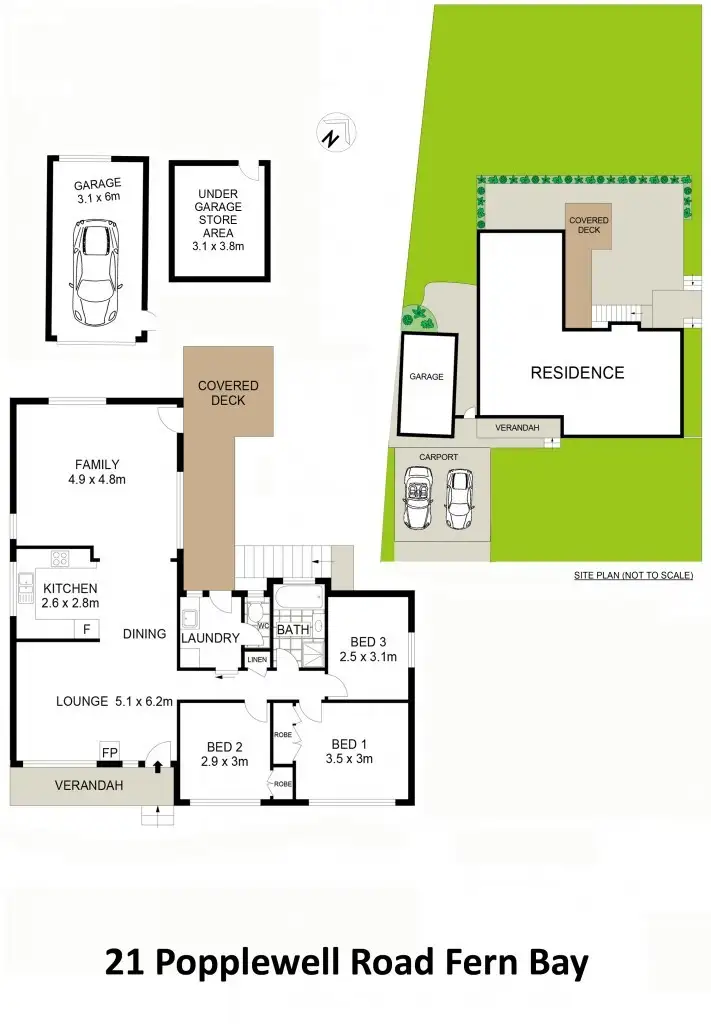 Floorplan of Homely house listing, 21 Popplewell Road, Fern Bay NSW 2295