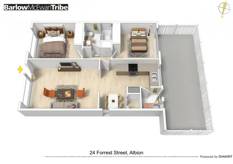Floorplan of Homely unit listing, 5/24 Forrest Street, Albion VIC 3020