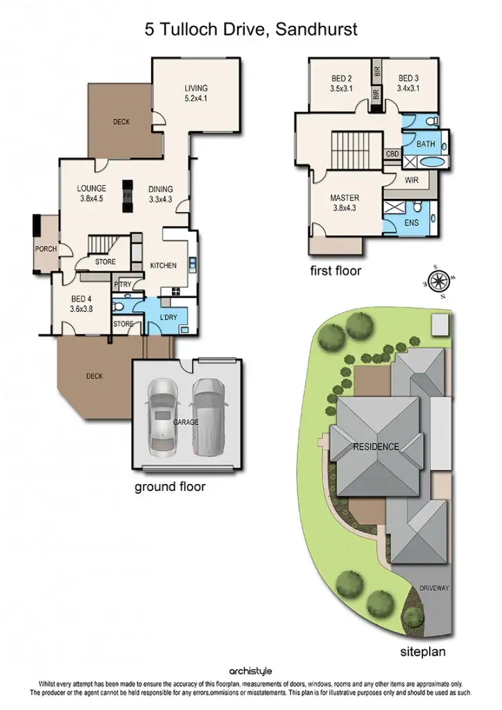 Floorplan of Homely house listing, 5 Tulloch Drive, Sandhurst VIC 3977