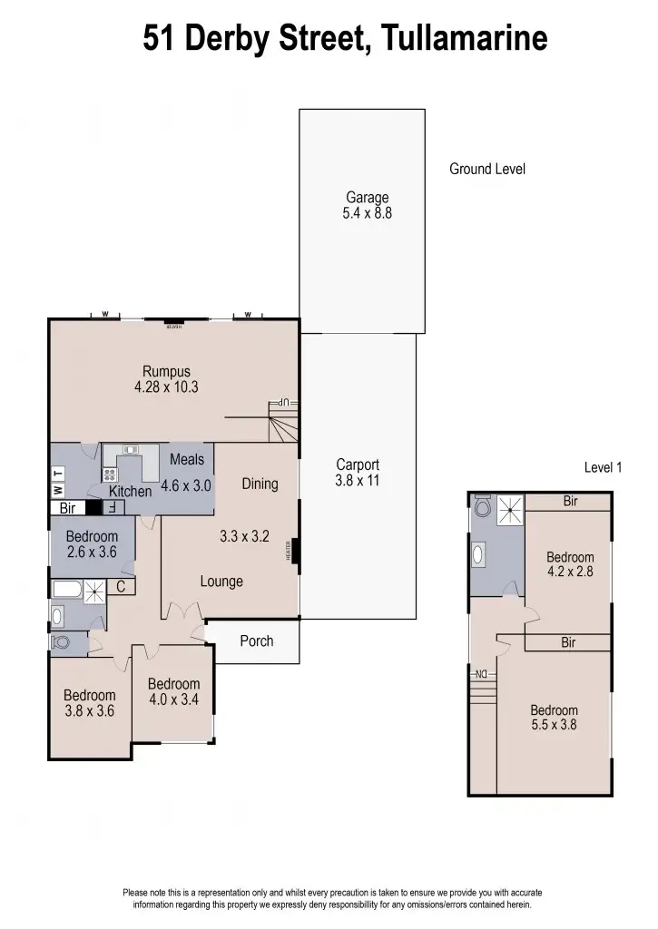 Floorplan of Homely house listing, 51 Derby Street, Tullamarine VIC 3043