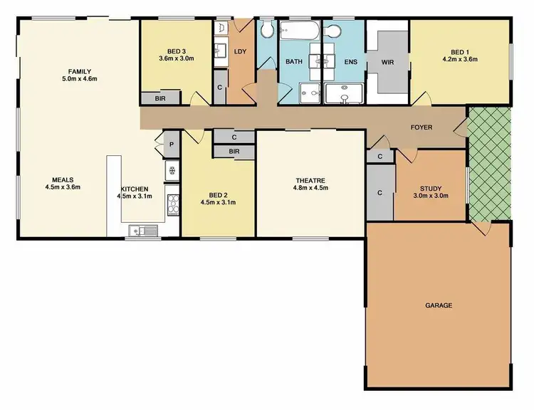 Floorplan of Homely house listing, 36 King Parrot Way, Whittlesea VIC 3757