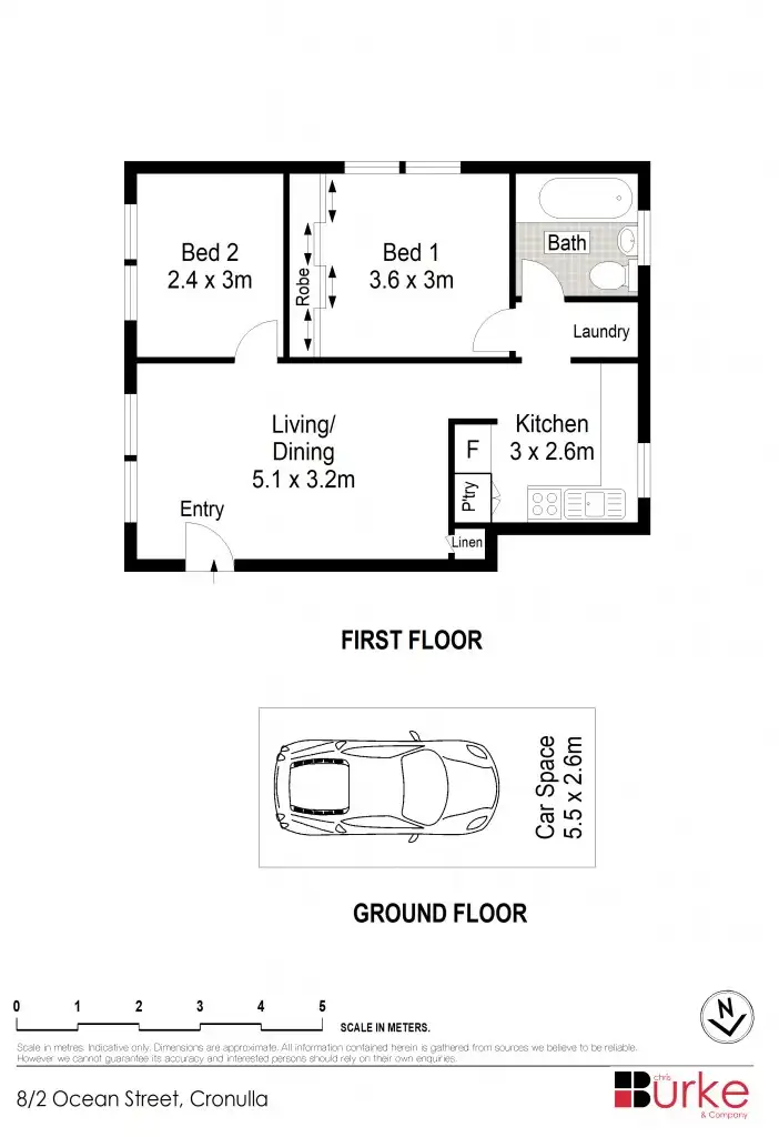 Floorplan of Homely apartment listing, 8/2 Ocean Street, Cronulla NSW 2230