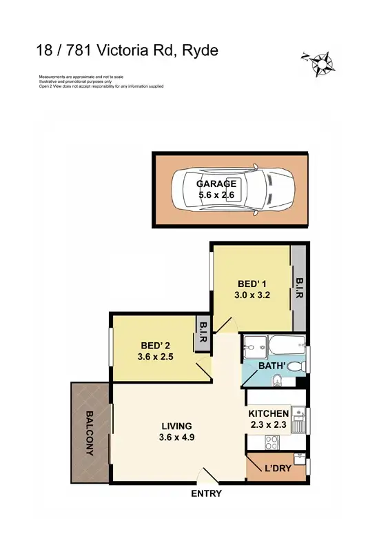 Floorplan of Homely apartment listing, 18/781 Victoria Road, Ryde NSW 2112