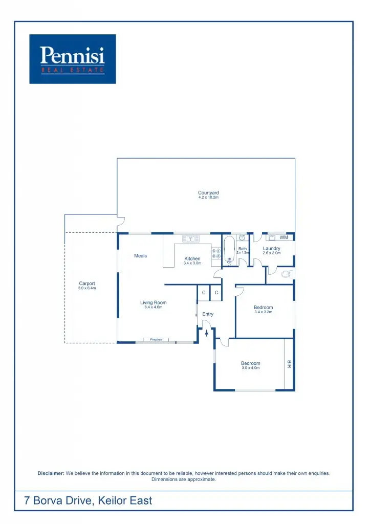Floorplan of Homely villa listing, 7 Borva Drive, Keilor East VIC 3033