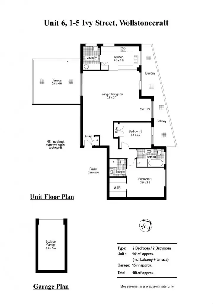 Floorplan of Homely unit listing, 6/1-5 Ivy Street, Wollstonecraft NSW 2065