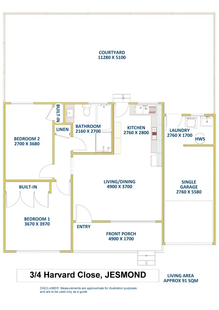 Floorplan of Homely house listing, 3/4 Harvard Close, Jesmond NSW 2299