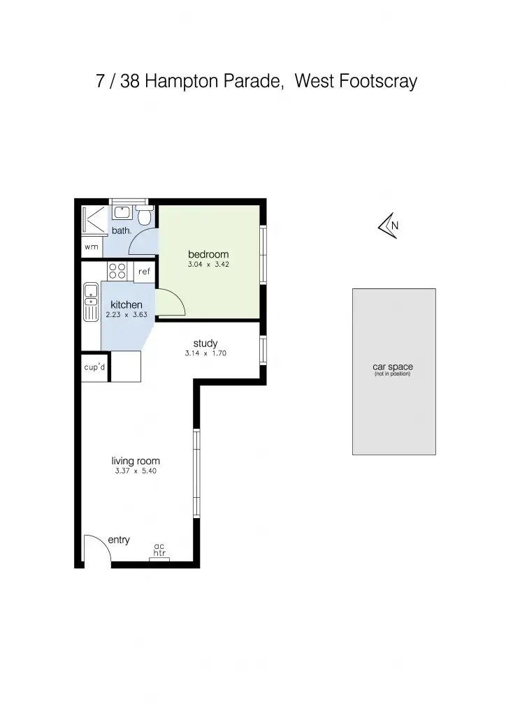 Floorplan of Homely apartment listing, 7/38 Hampton Parade, West Footscray VIC 3012