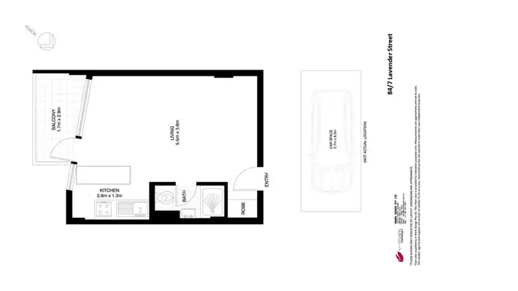 Floorplan of Homely studio listing, 84/7 Lavender Street, Lavender Bay NSW 2060