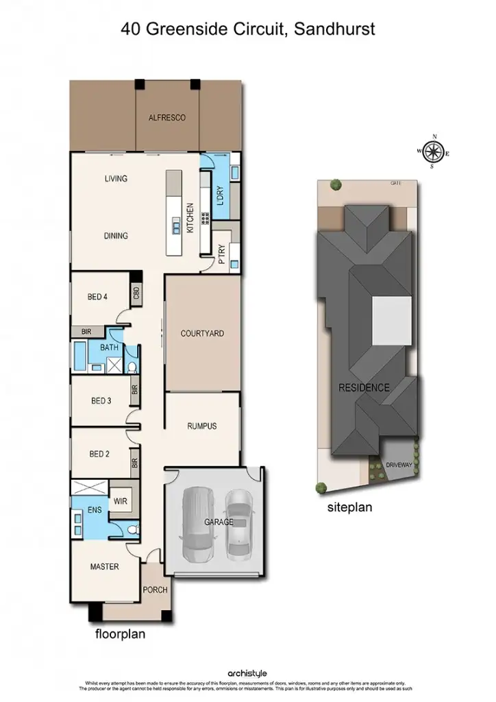 Floorplan of Homely house listing, 40 Greenside Circuit, Sandhurst VIC 3977