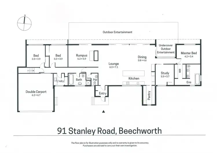 Floorplan of Homely house listing, 91 Stanley Road, Beechworth VIC 3747